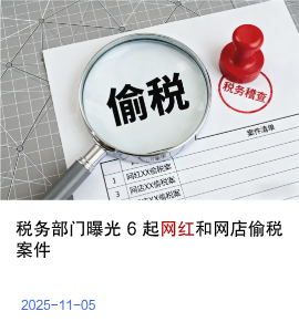税务部门曝光6起网红和网店偷税案件