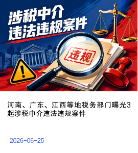 税务部门曝光3起涉税中介违法案件