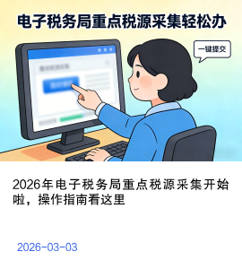 2026年电子税务局重点税源采集开始啦，操作指南看这里